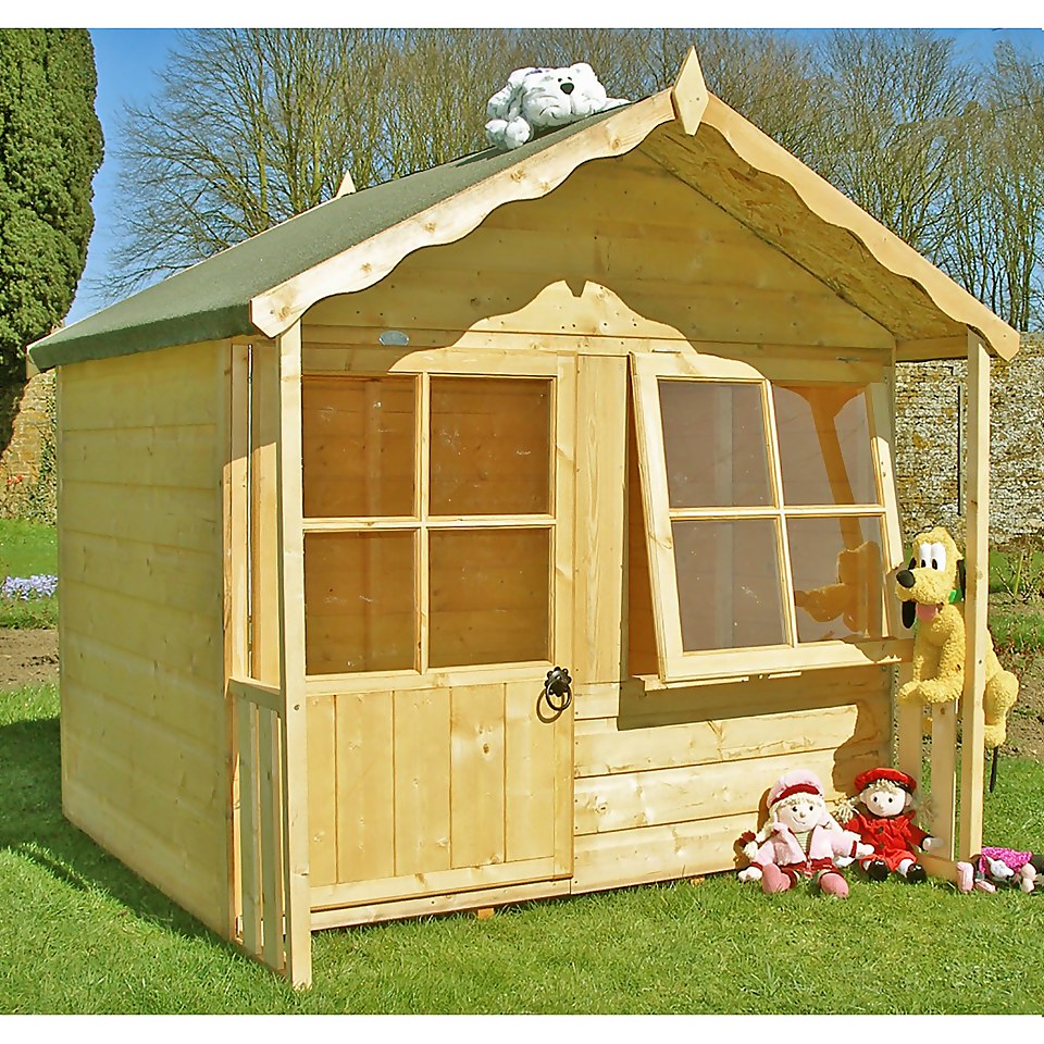 Shire 5 x 4ft Kitty Kids Wooden Playhouse