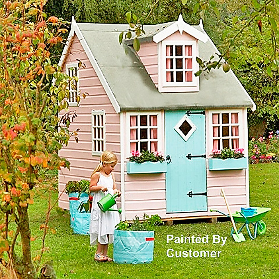 Shire 5 x 7ft Cottage Kids Wooden Playhouse - Including Installation
