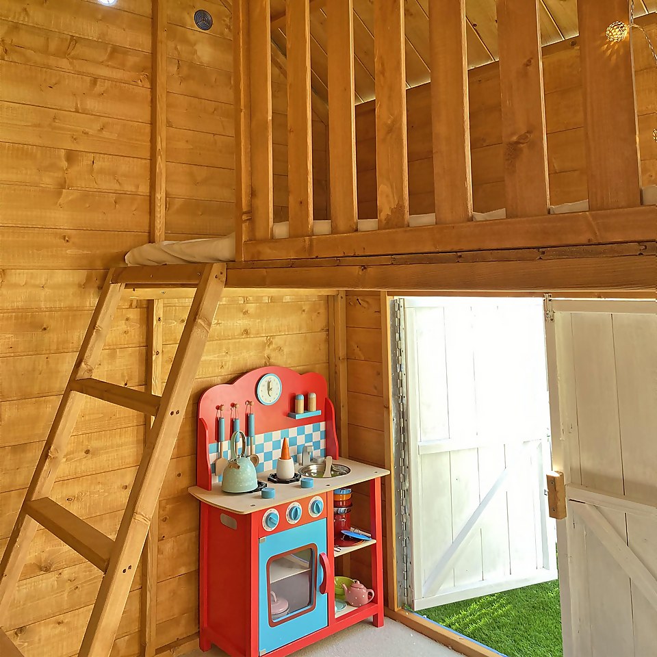 Shire 6 x 8ft Crib Kids Wooden Playhouse