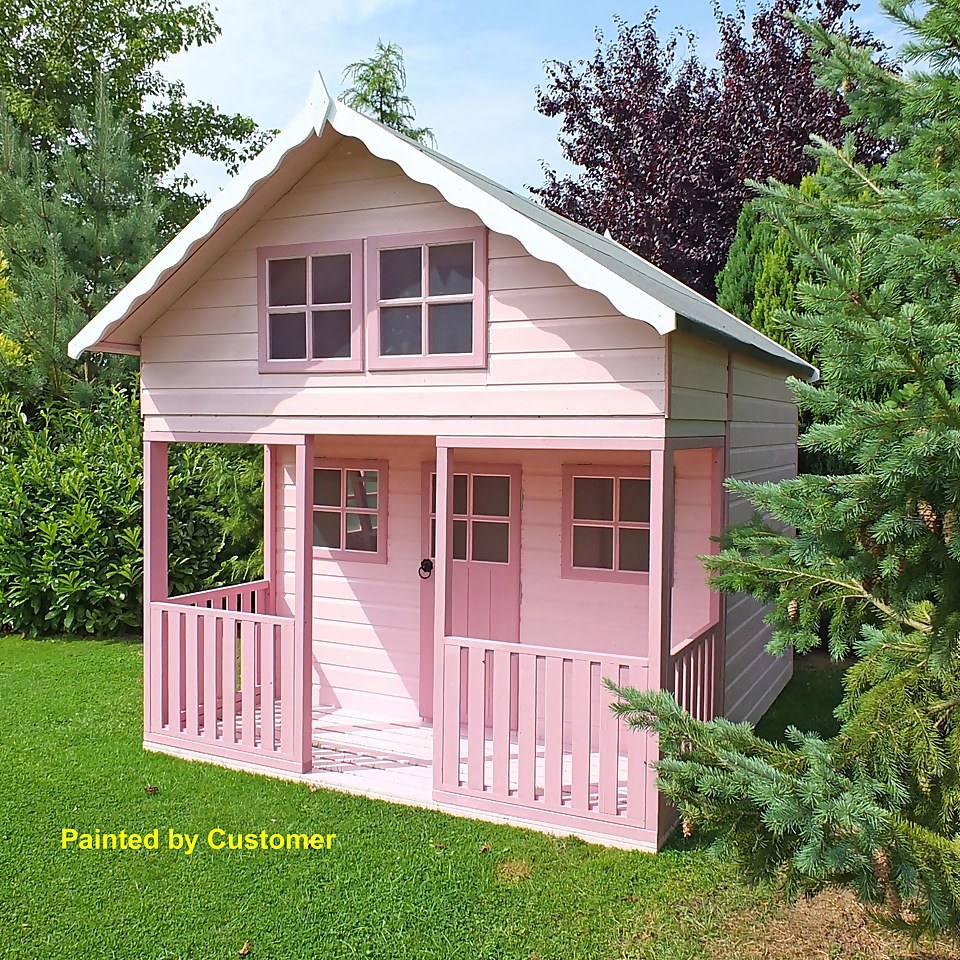 Shire 8 x 10ft Lodge Kids Wooden Playhouse