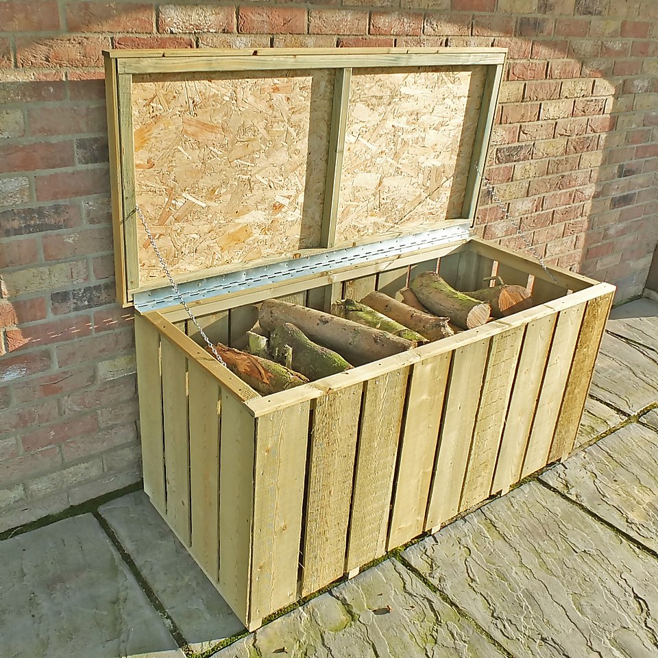 Shire Sawn Timber Garden Storage Log Box 4 x 2