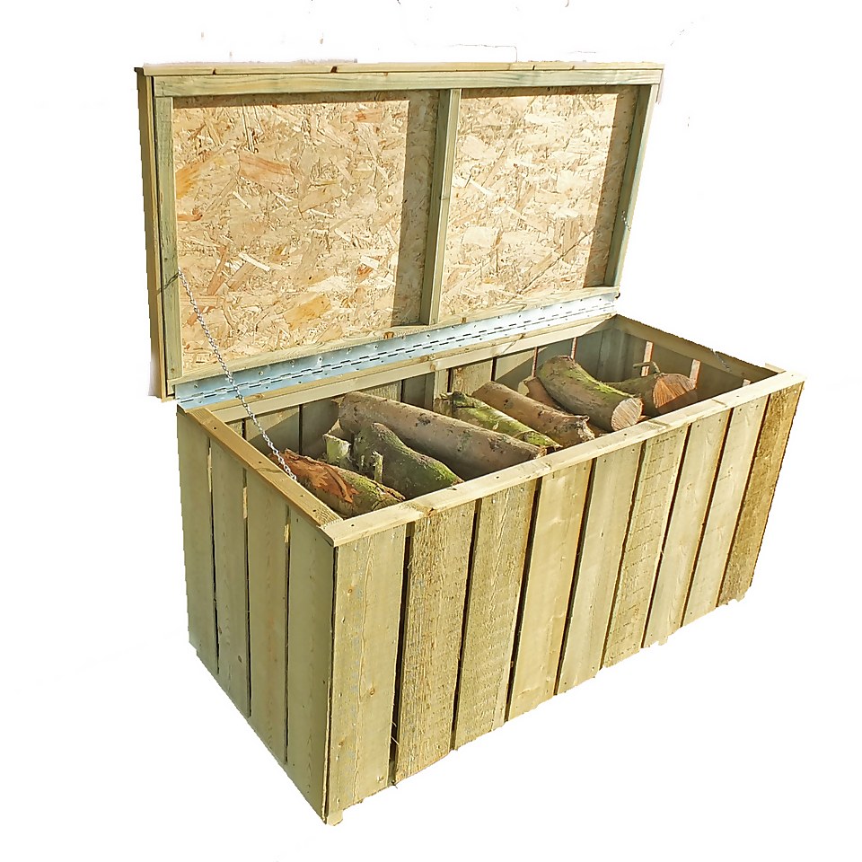 Shire Sawn Timber Garden Storage Log Box 4 x 2
