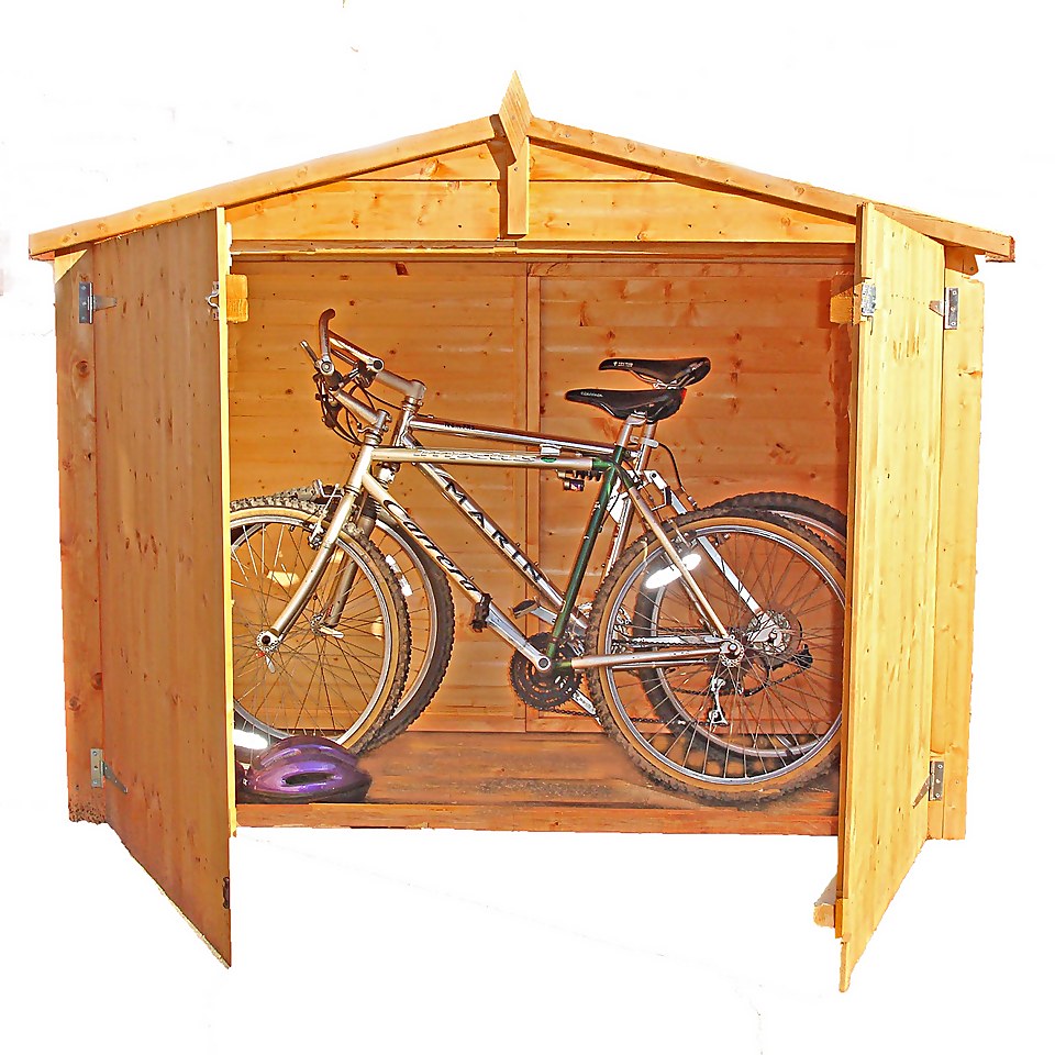 Shire 7 x 3ft Shiplap Double Door Bike Storage