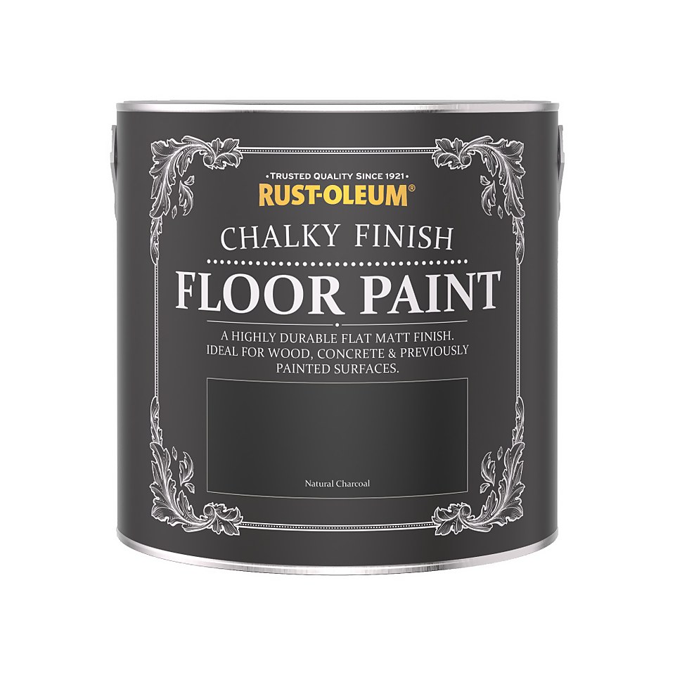 Rust-Oleum Chalky Floor Paint Natural Charcoal - 2.5L