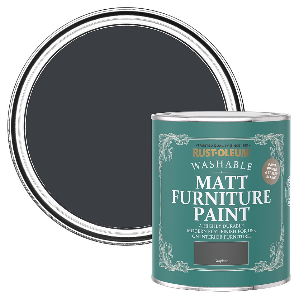 Rust-Oleum Matt Furniture Paint Graphite - 750ml