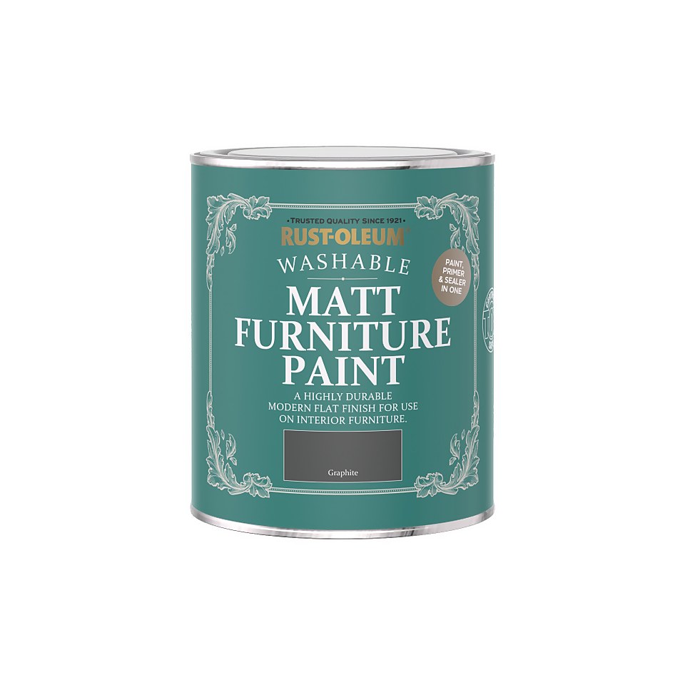 Rust-Oleum Matt Furniture Paint Graphite - 750ml