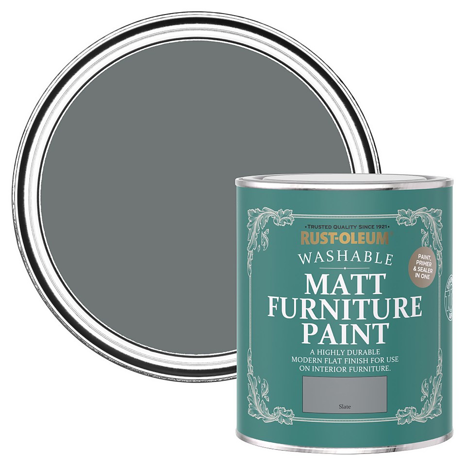 Rust-Oleum Matt Furniture Paint Slate - 750ml