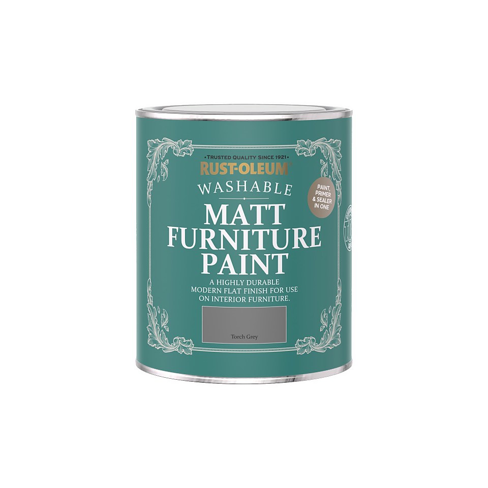 Rust-Oleum Matt Furniture Paint Torch Grey - 750ml
