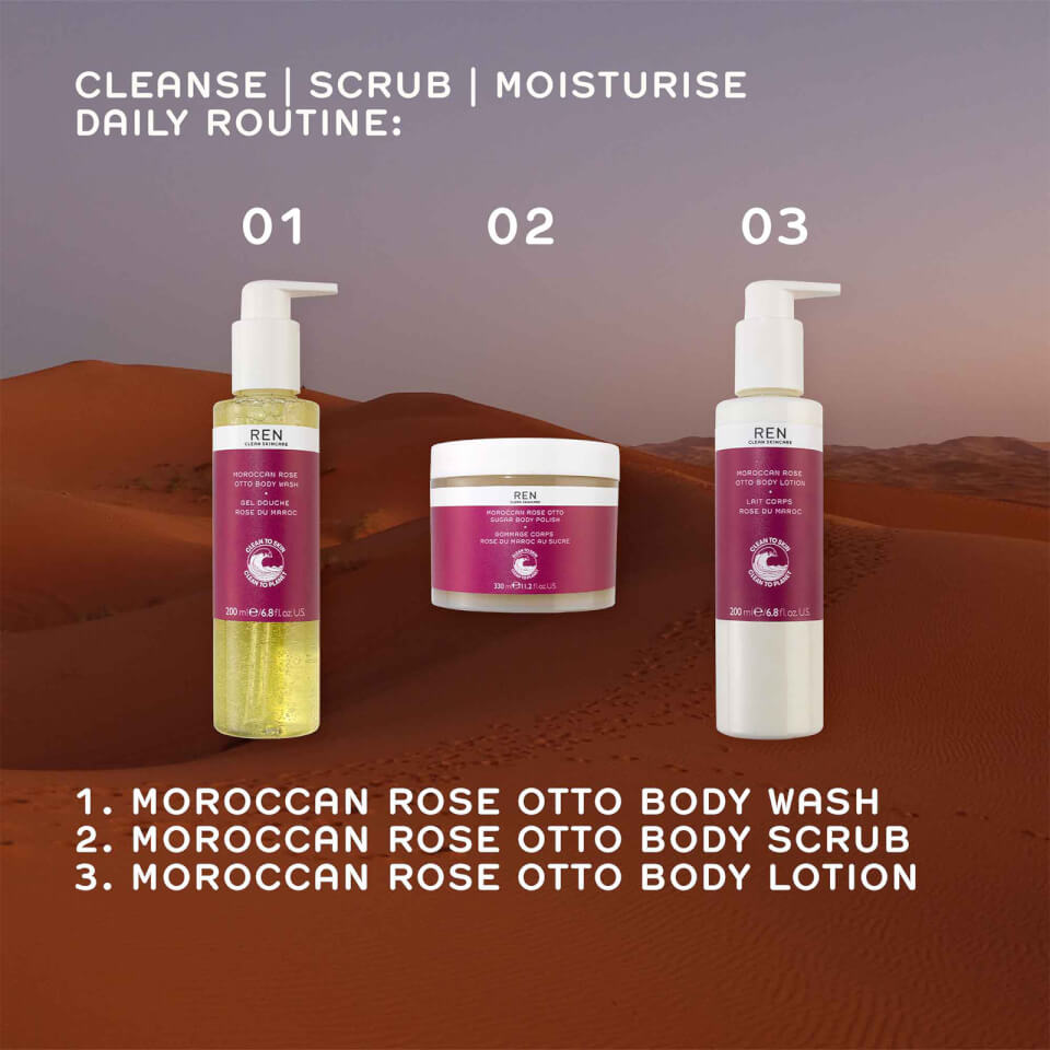 REN Clean Skincare Moroccan Rose Otto Body Cream 200ml
