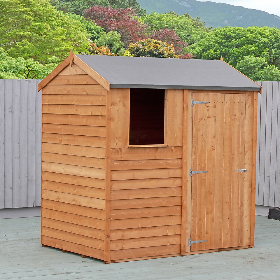 Shire 6x4ft Overlap Reverse Apex Garden Shed