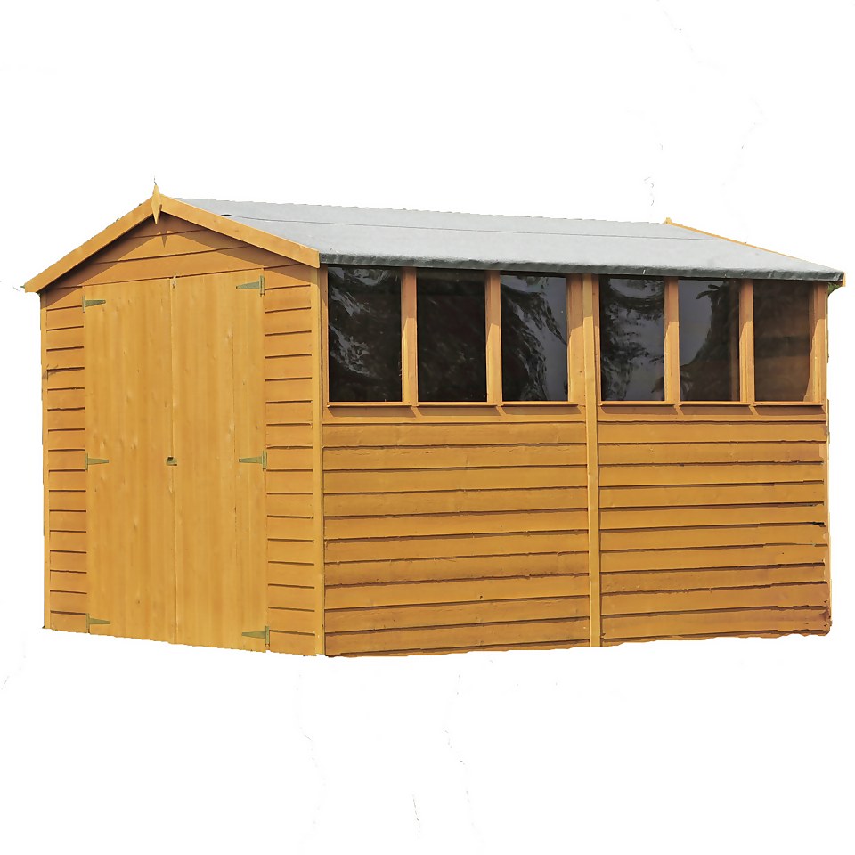 Shire 12x8ft Overlap Garden Shed - Including Installation