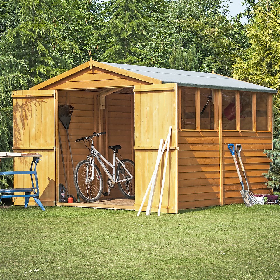 Shire 12x8ft Overlap Garden Shed - Including Installation