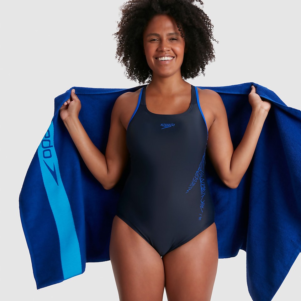 Maillot de bain Femme Hyperboom Placement Racerback noir/bleu
