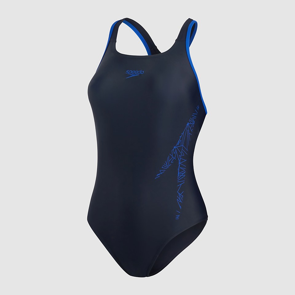 Maillot de bain Femme Hyperboom Placement Racerback noir/bleu