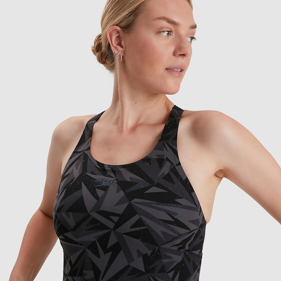 Women's Hyperboom Boyleg Tankini Black/Grey