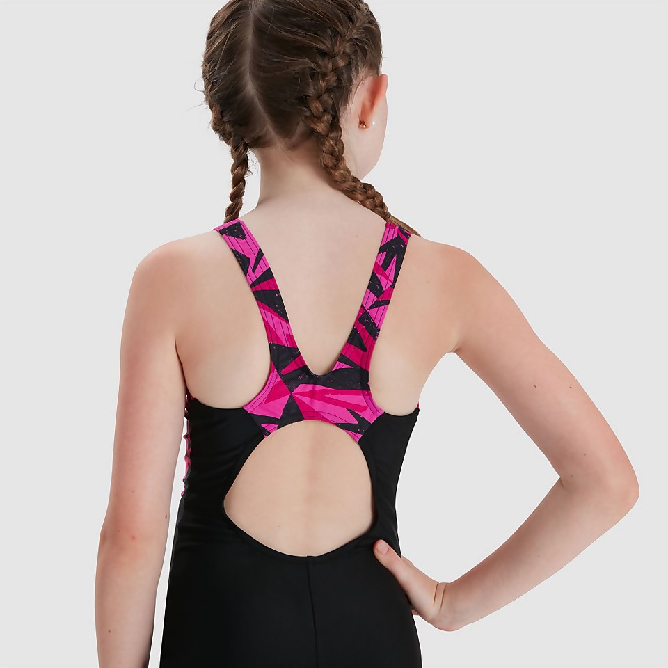 Combishort Fille Hyperboom Splice noir/rose