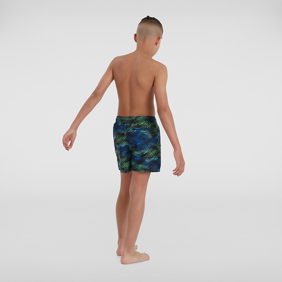 Boys' Printed 13" Watershort Black/Blue