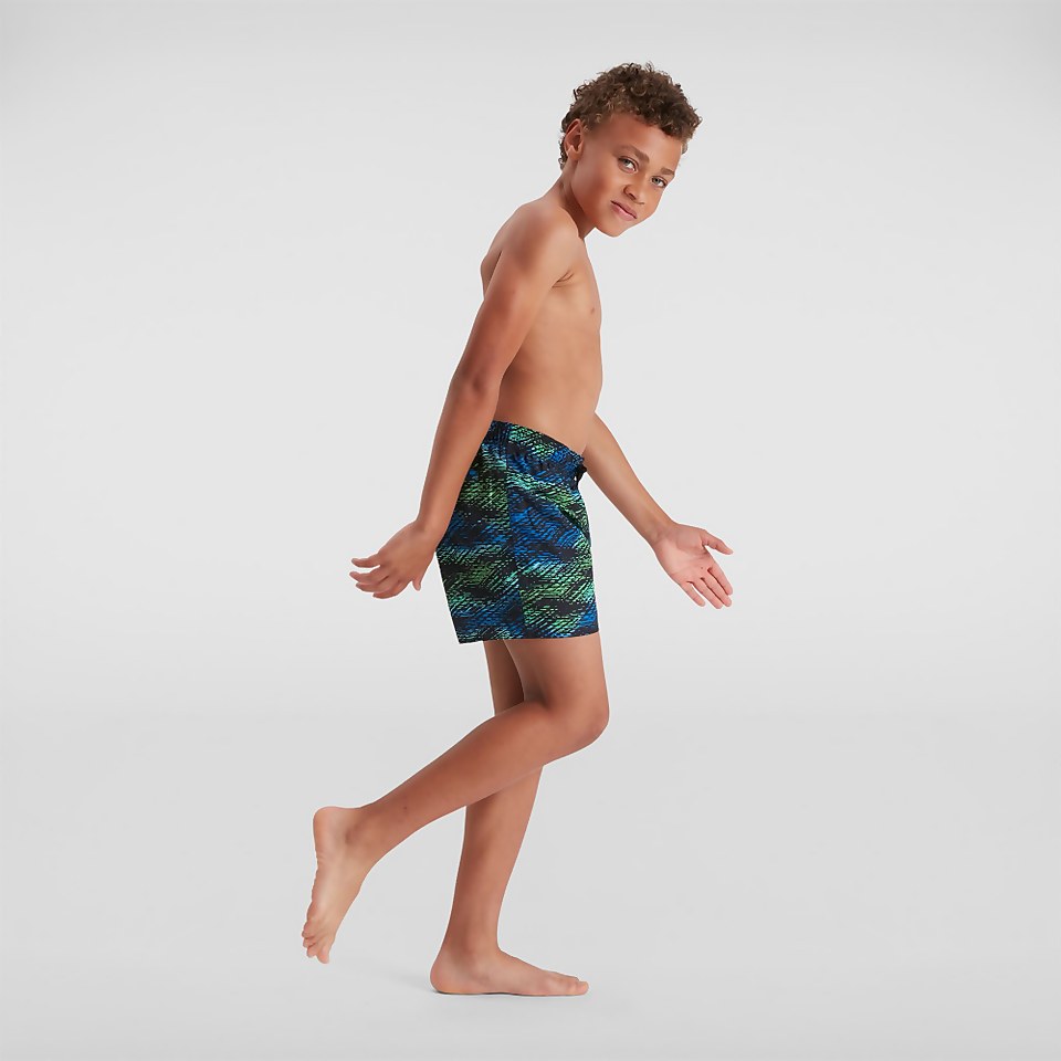 Boys' Printed 13" Watershort Black/Blue