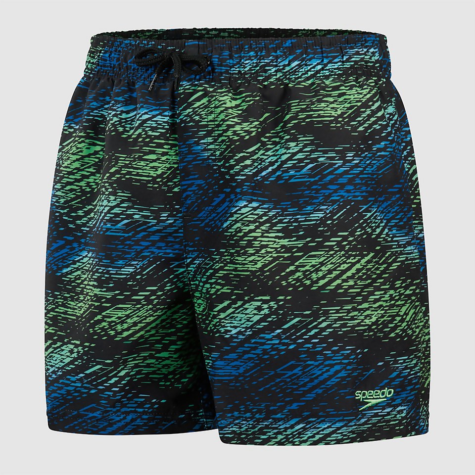 Boys' Printed 13" Watershort Black/Blue
