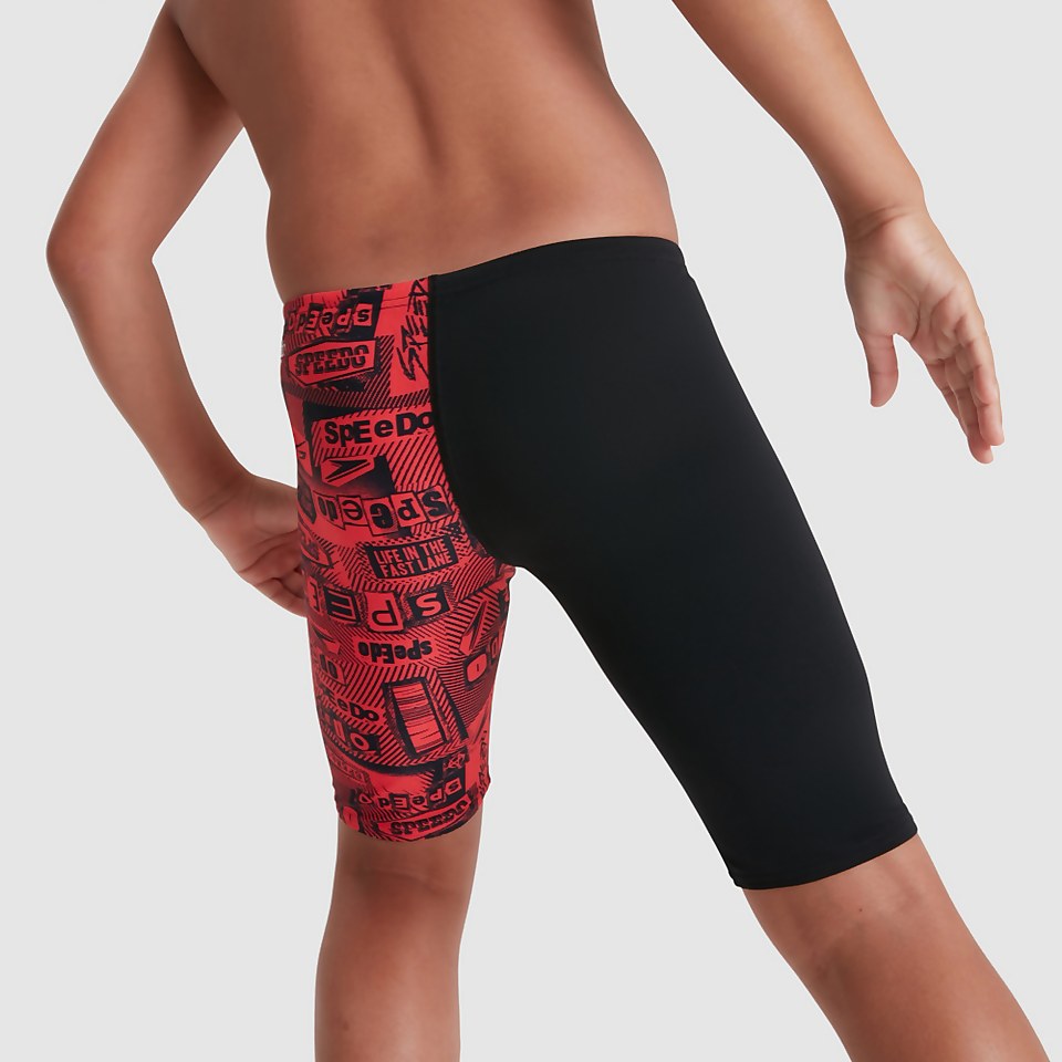 Boys' Allover Jammer Black/Red