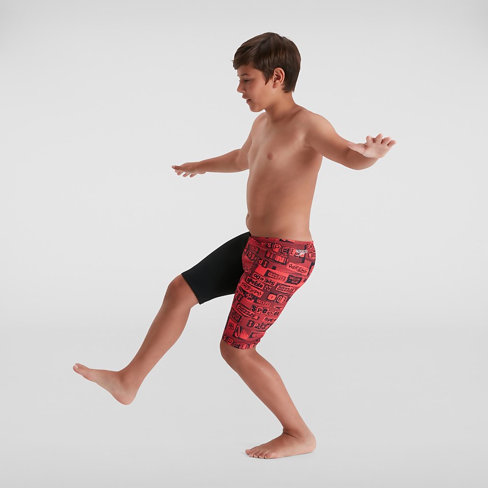 Boys' Allover Jammer Black/Red