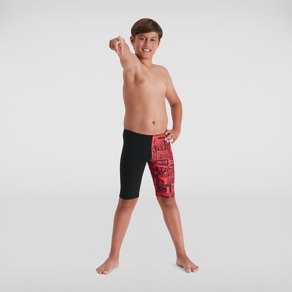 Boys' Allover Jammer Black/Red