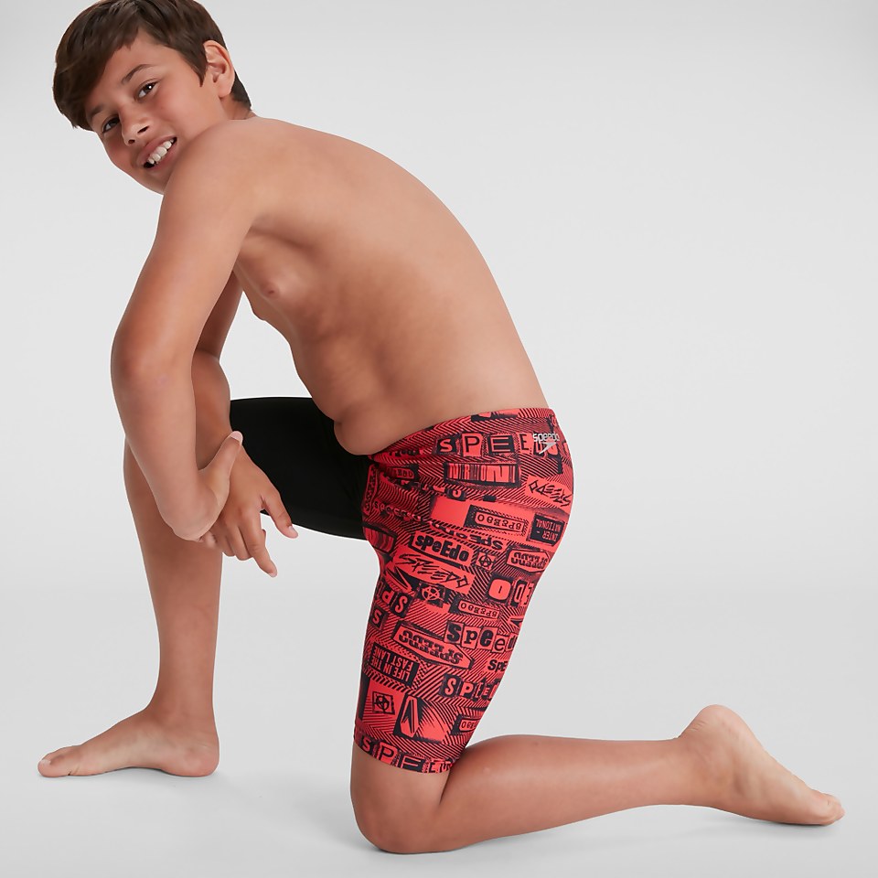 Boys' Allover Jammer Black/Red