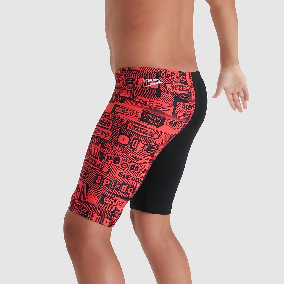 Boys' Allover Jammer Black/Red