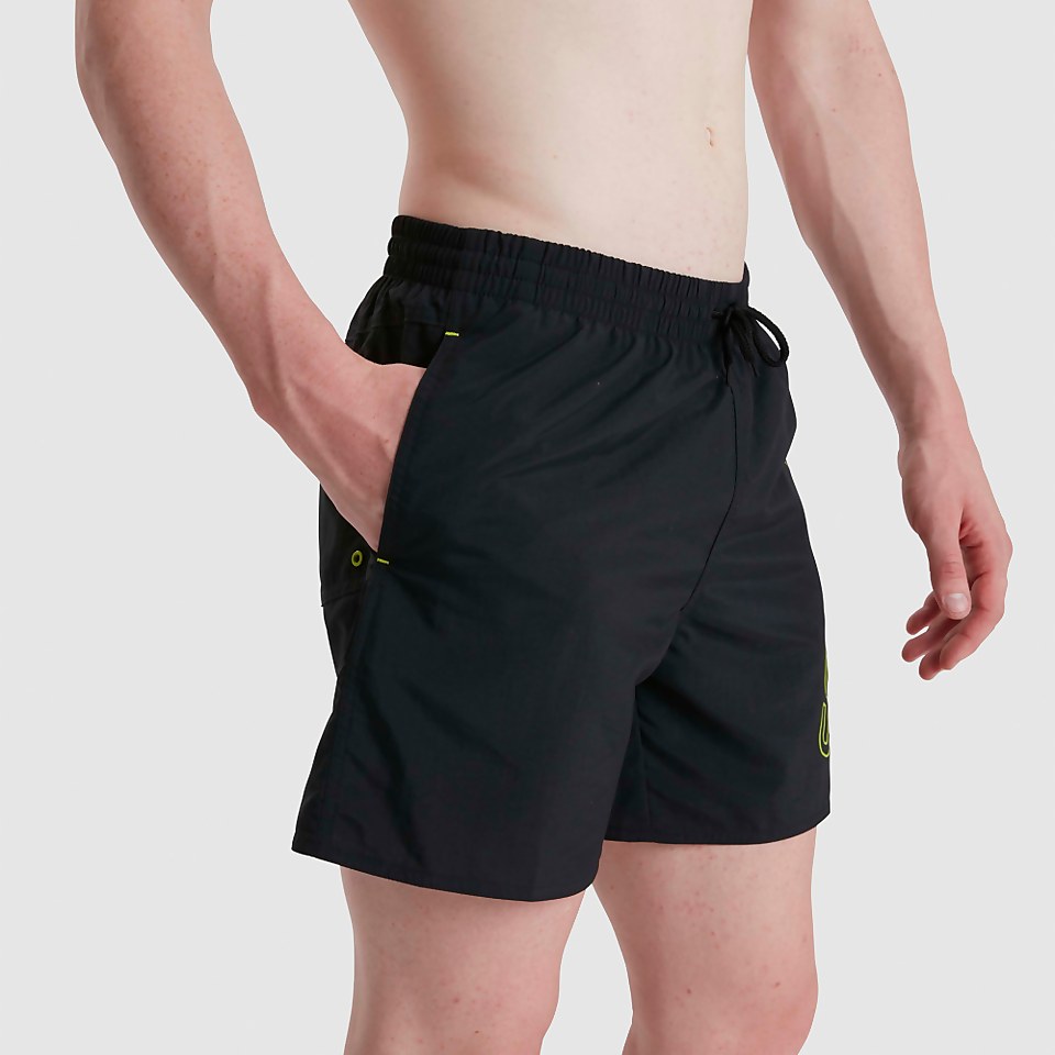 Men's Boom Logo 16" Swim Short Black/Green
