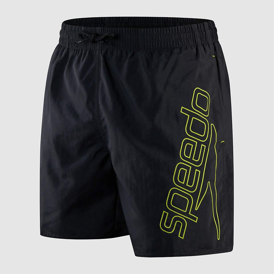 Men's Boom Logo 16" Swim Short Black/Green
