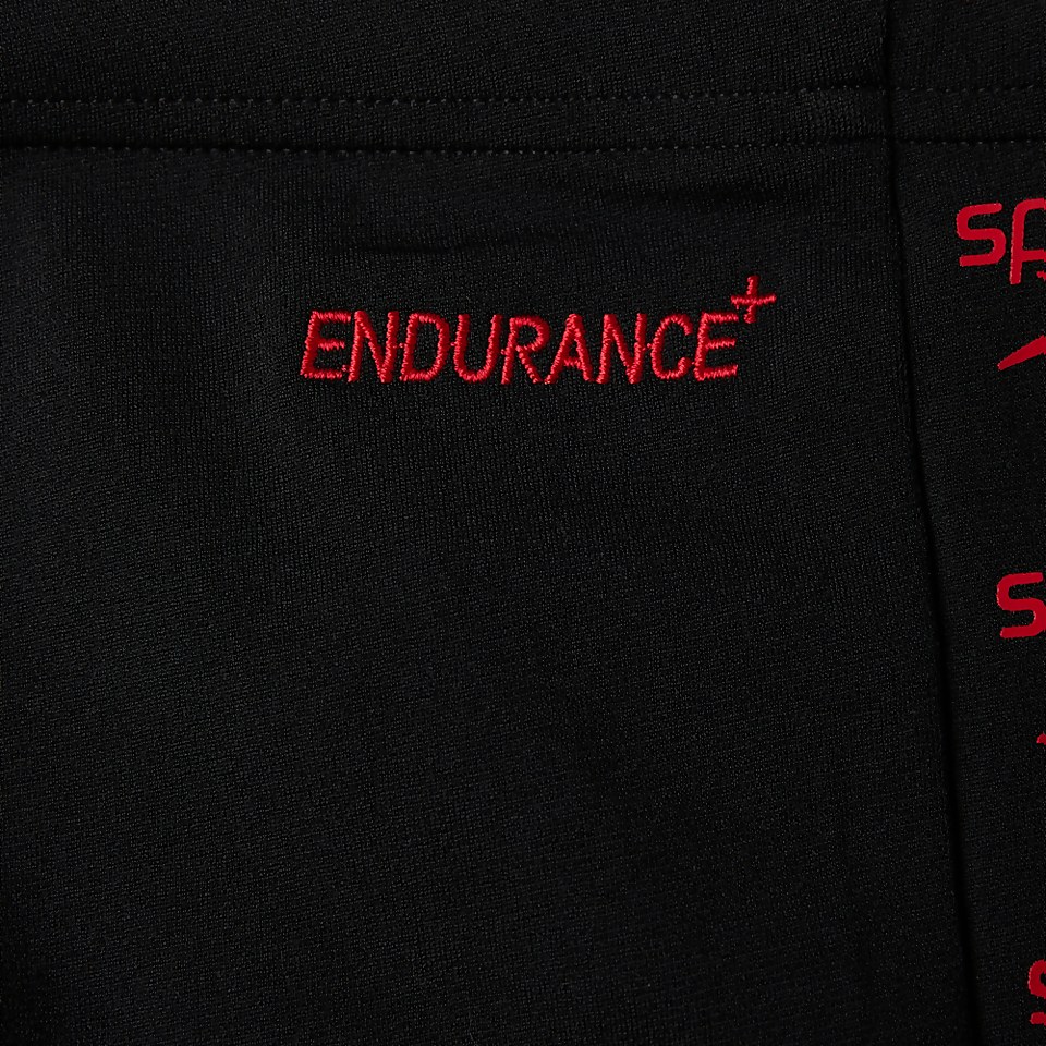 Herren Boom Logo Splice Schwimmhose Schwarz/Rot