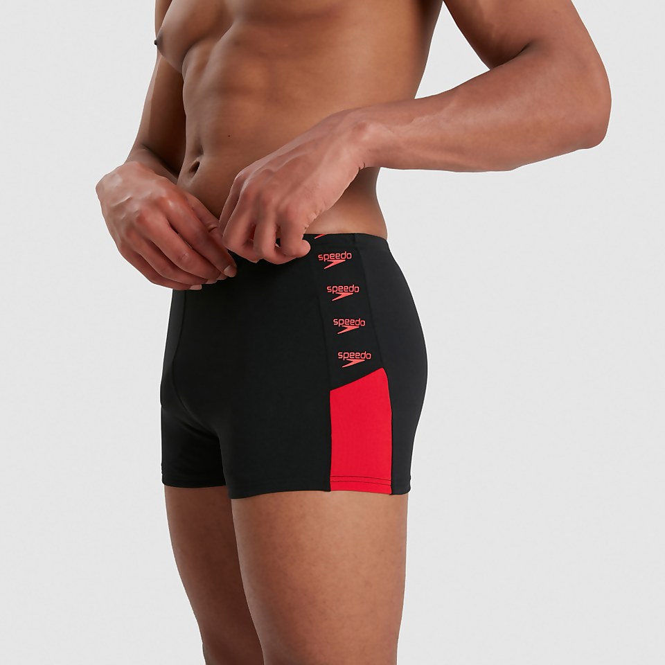Herren Boom Logo Splice Aquashort Schwarz/Rot