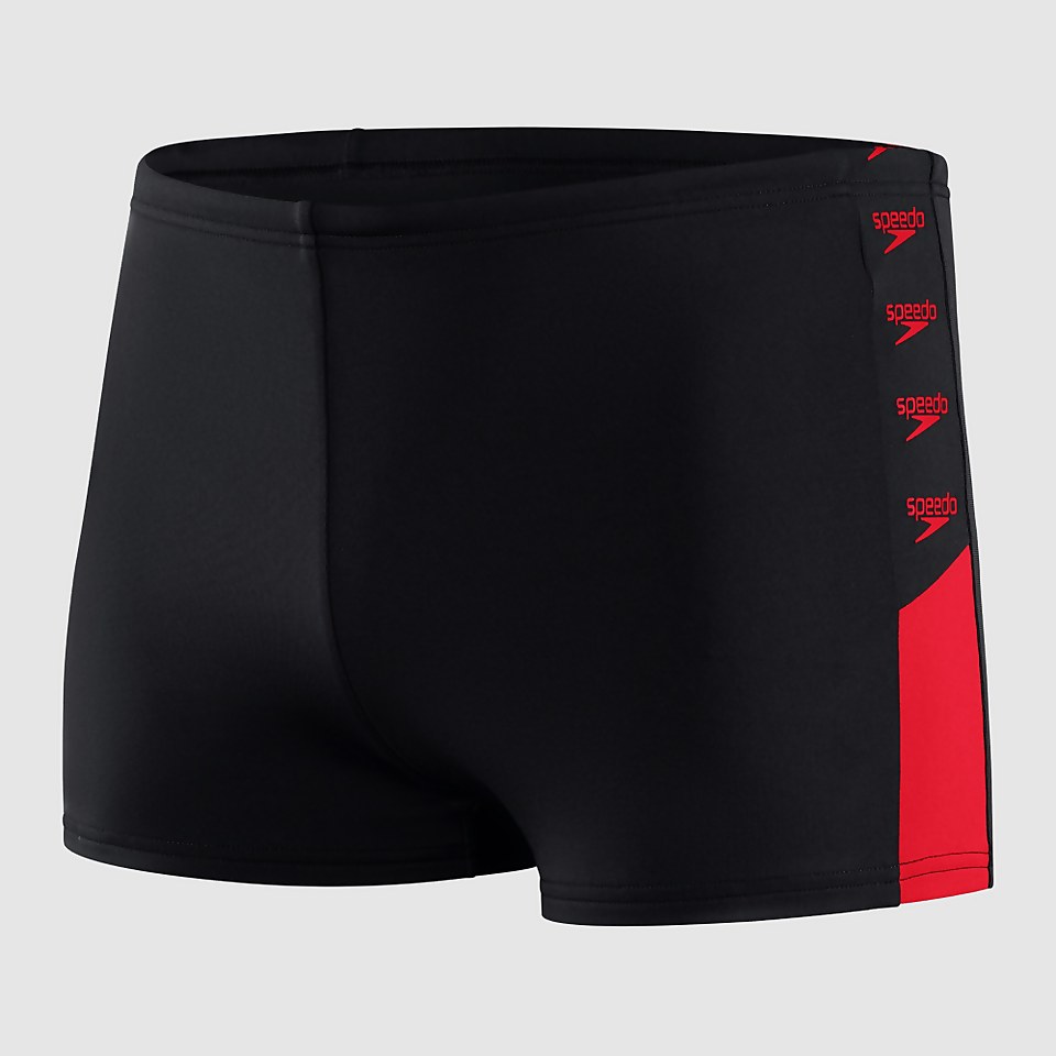 Herren Boom Logo Splice Aquashort Schwarz/Rot