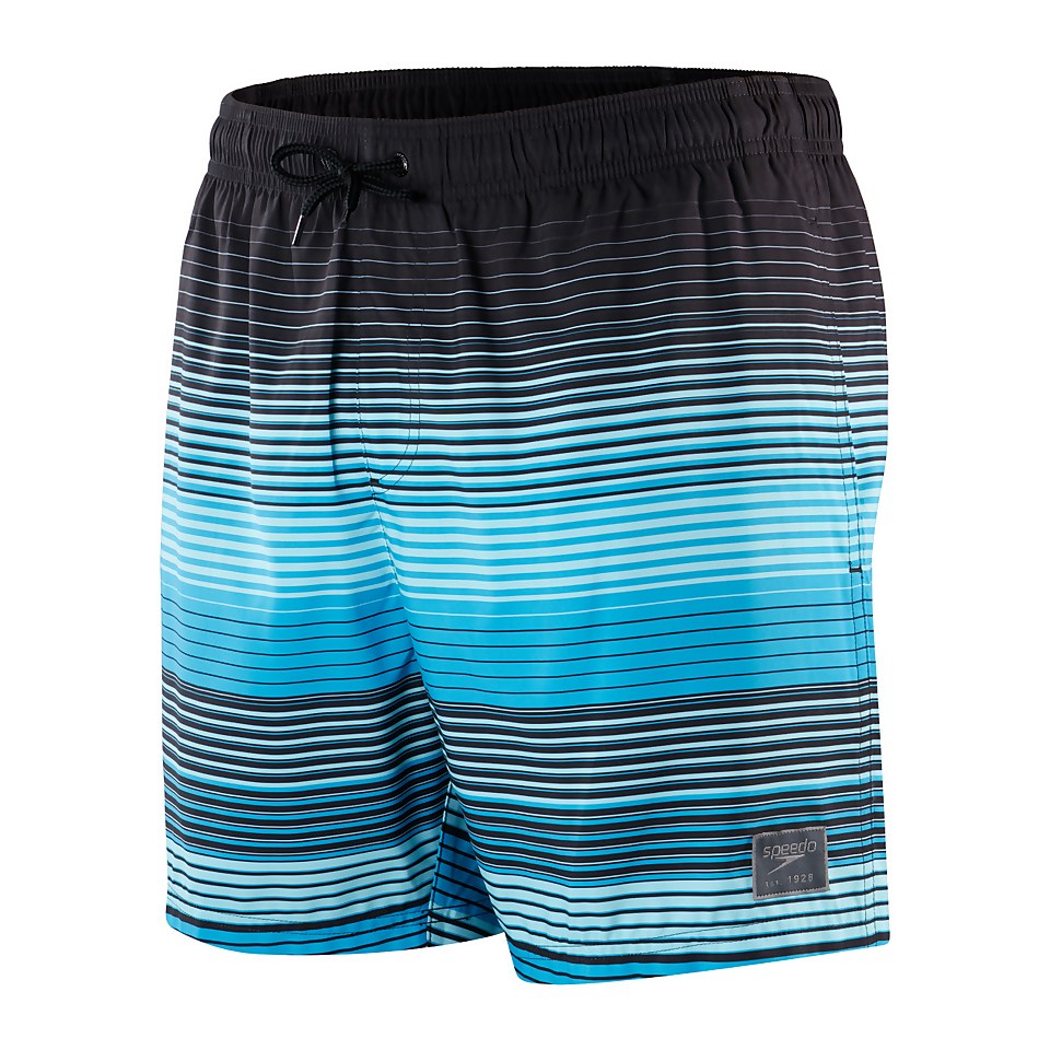 Men's Print Leisure 16" Swimshort Black/Blue