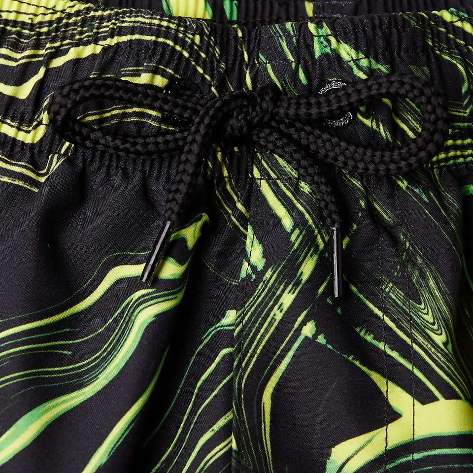 Short de bain Homme 40 cm Print Leisure noir/vert