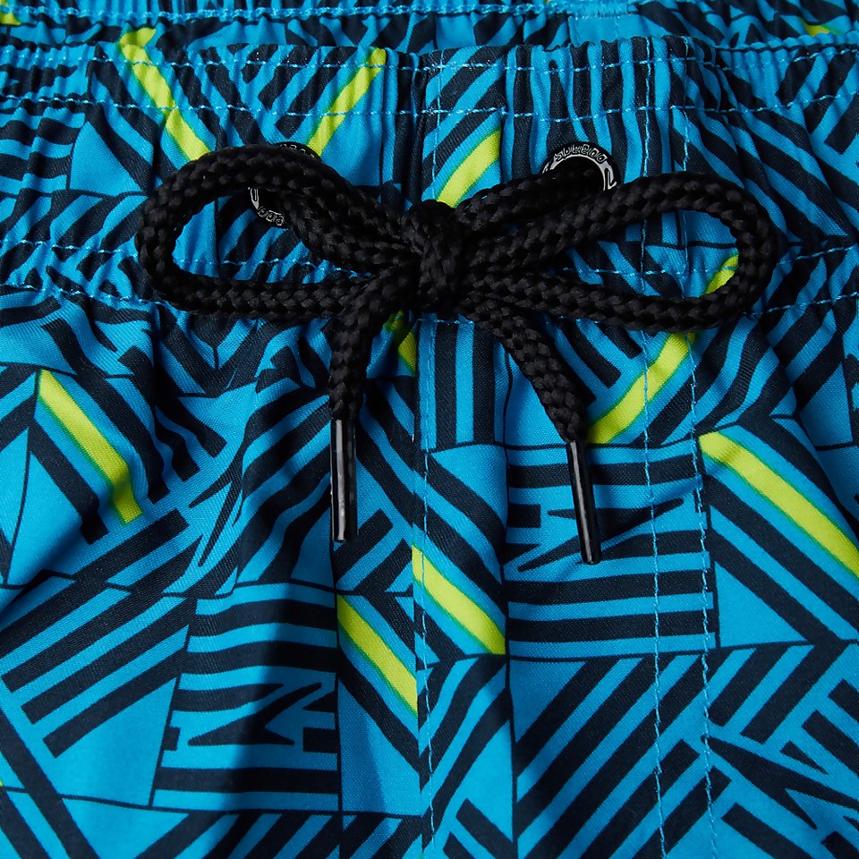 Men's Print Leisure 16" Swim Short Blue