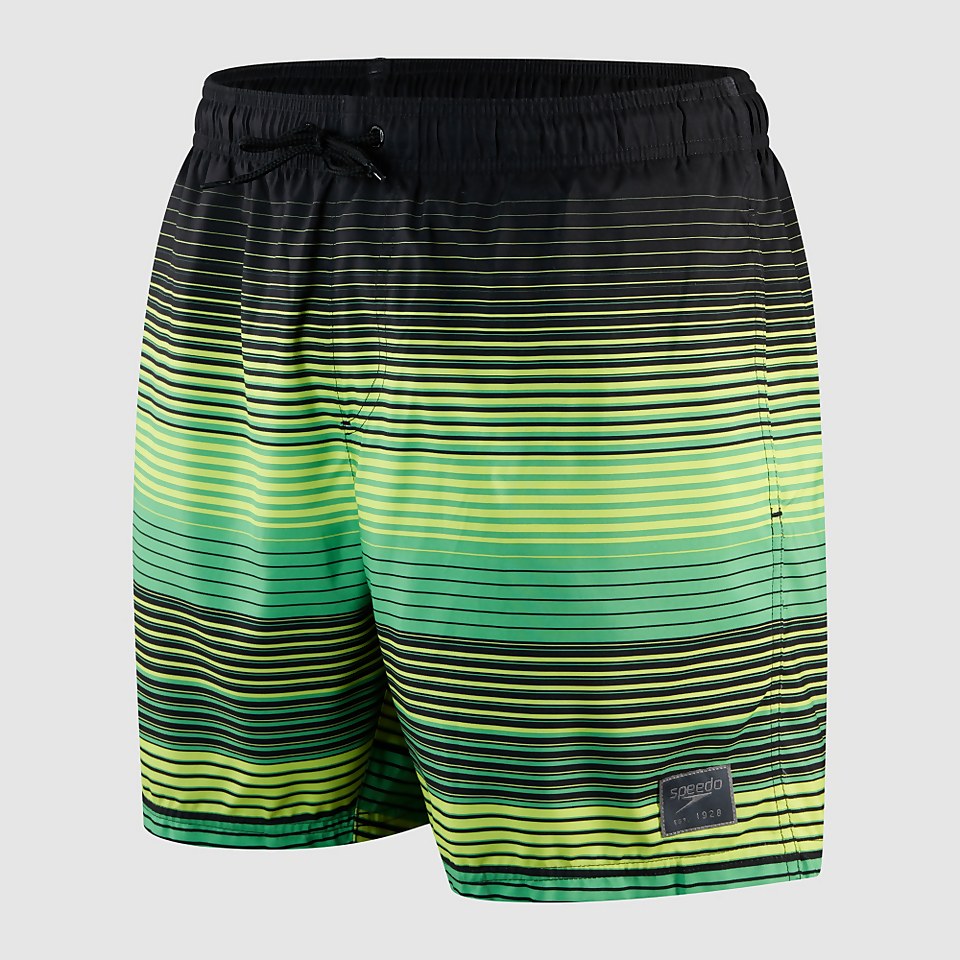 Short de bain Homme 40 cm Print Leisure noir/vert