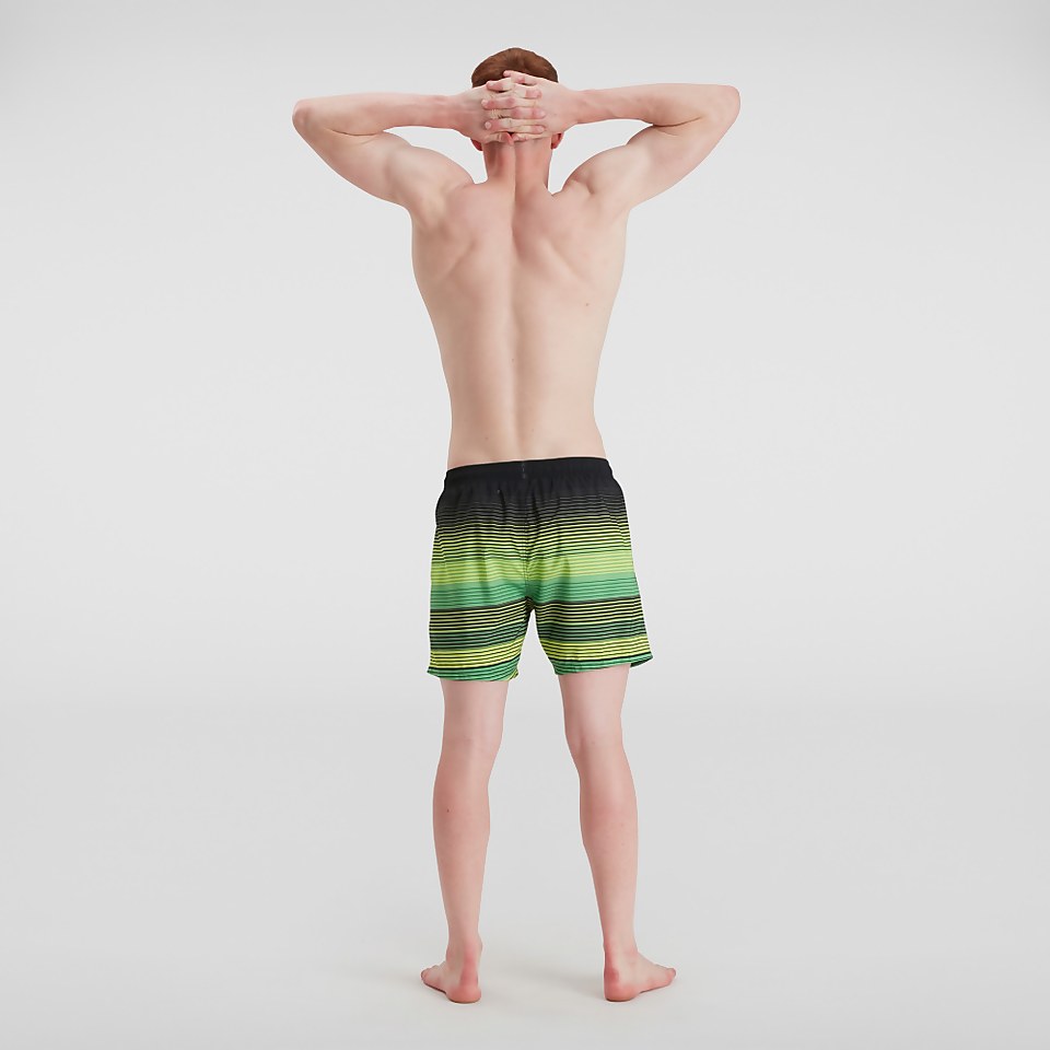 Short de bain Homme 40 cm Print Leisure noir/vert