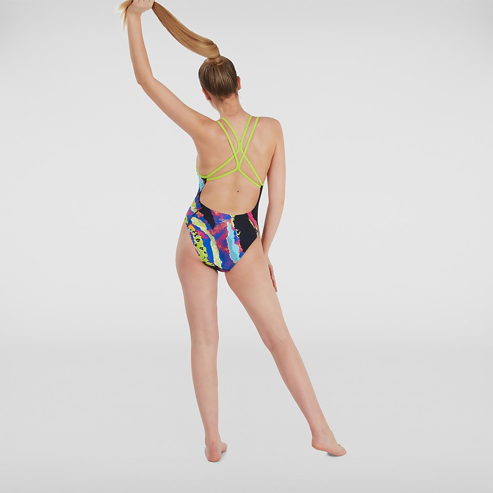 Maillot de bain Femme Allover Starback noir/vert