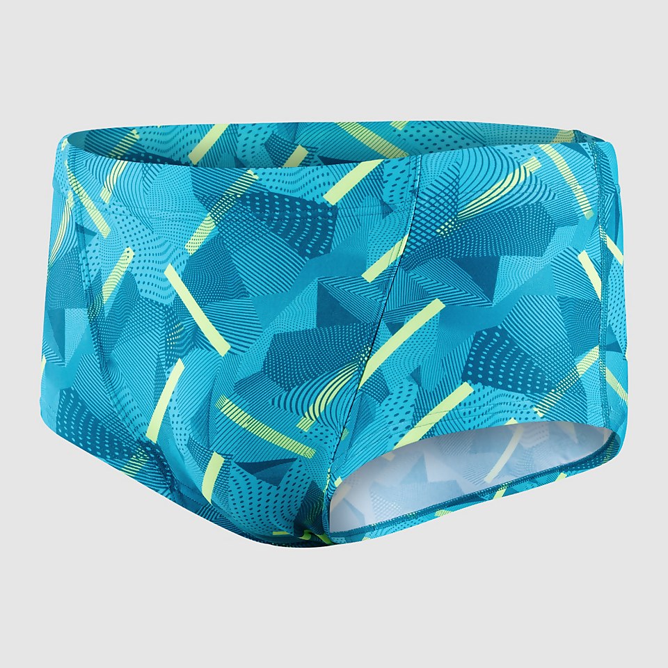 Herren Allover V-Cut 17 cm Badehose Blau