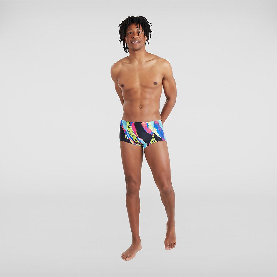 Men's Allover V-Cut 17cm Brief Black/Green