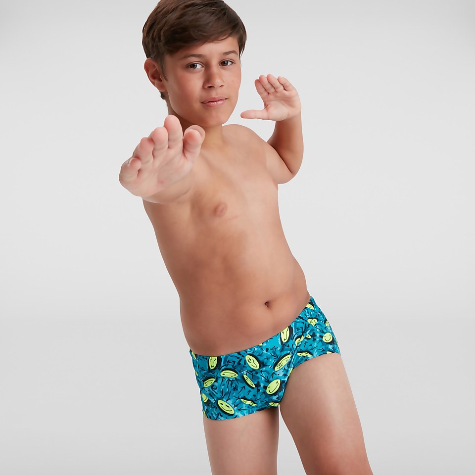 Boys' Allover 13cm Brief Blue/Green