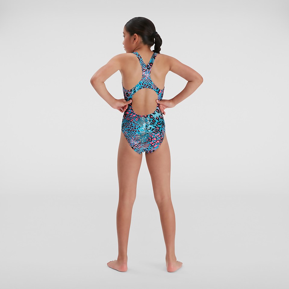 Girls' Digital Medalist Swimsuit Blue/Black