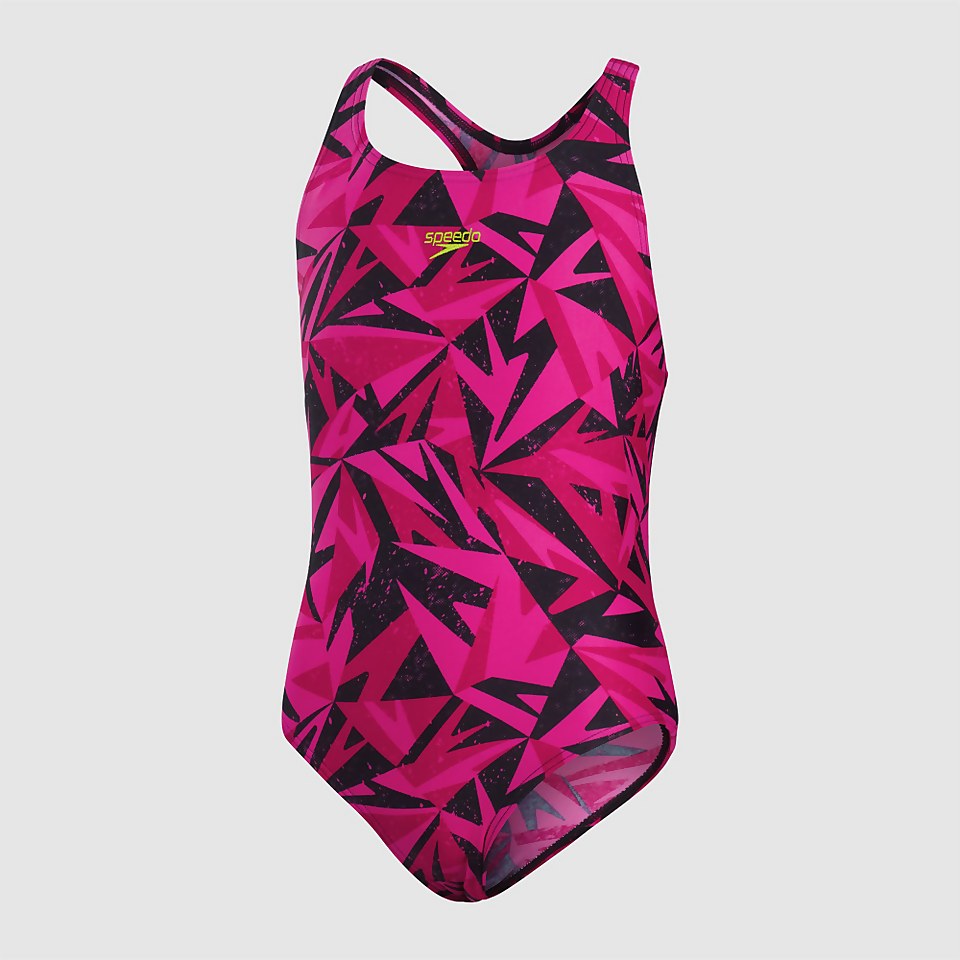 Mädchen Hyperboom Medalist Badeanzug Schwarz/Pink