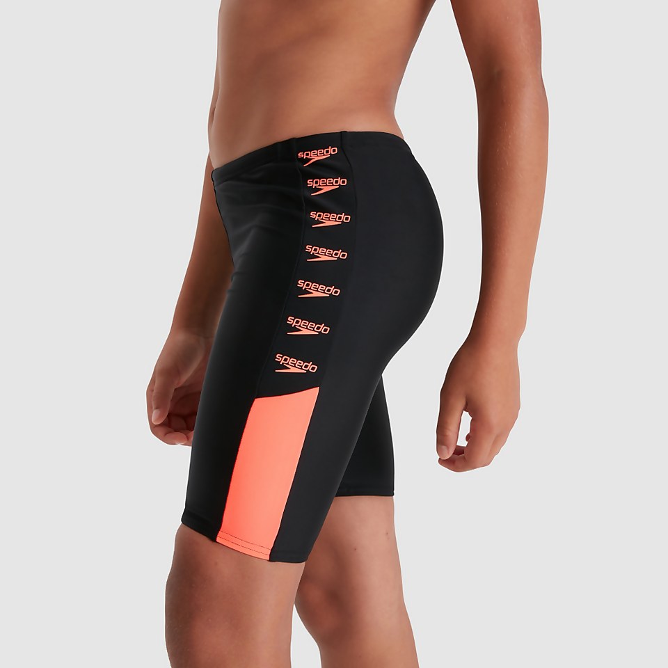 Boys' Boom Logo Splice Jammer Black/Red