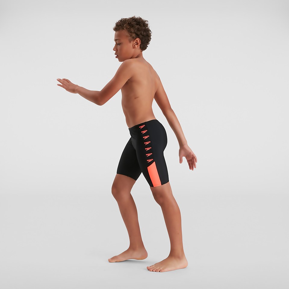 Boys' Boom Logo Splice Jammer Black/Red