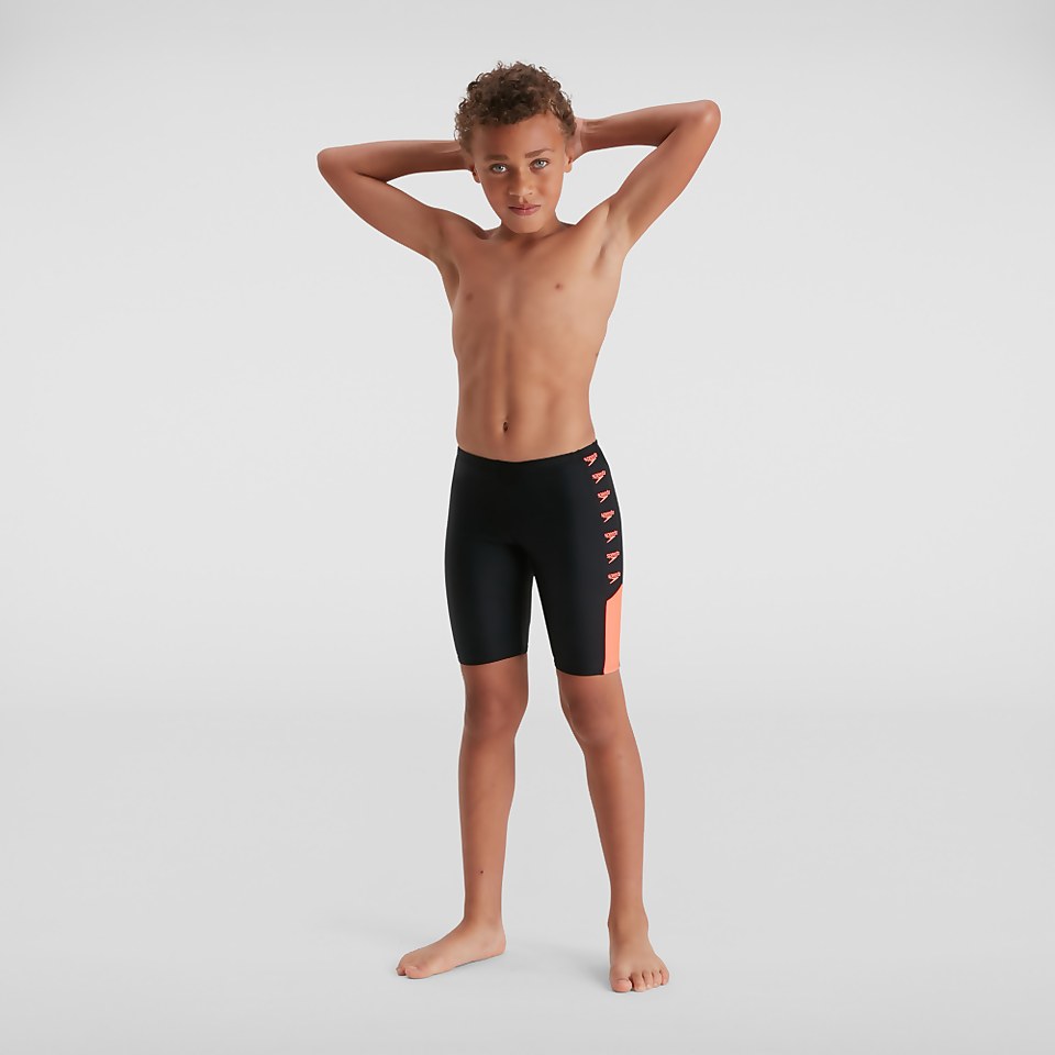 Boys' Boom Logo Splice Jammer Black/Red