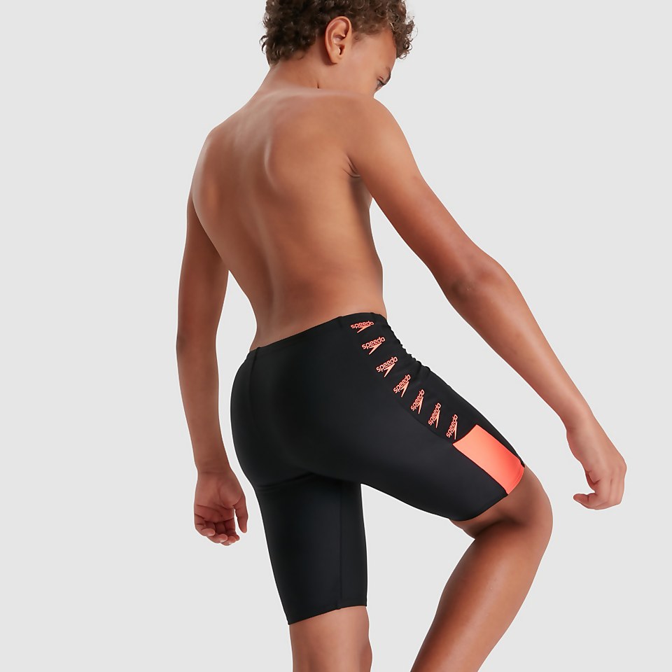 Boys' Boom Logo Splice Jammer Black/Red