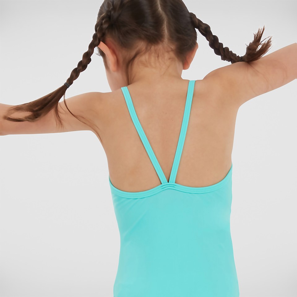 Maillot de bain Fille Thinstrap vert/rose