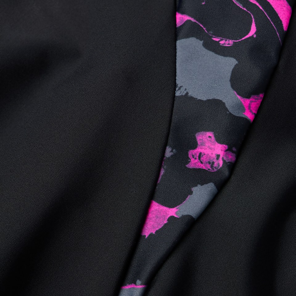 Women's Panel Legsuit Black/Pink